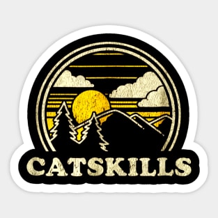 Catskills New York NY Shirt Vintage Hiking Mountains Sticker